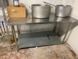 Stainless Steel Prep Table, Very Clean, Wobbly, May Need Leveled