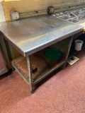 Stainless Steel Prep Table w/ Undershelf, 36in x 30in x 35in