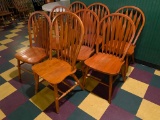 Restaurant Chairs, Solid Wood Windsor Style, 8 x's $