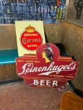 Over 20 Tin Beer Signs, Beer Mirrors, Advertising Chalk Boards and More, Various Sizes & Styles