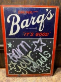 Barq's Double Sided Tin Chalk Menu Sign, 28in x 20in
