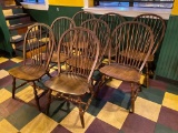 Restaurant Chairs, Solid Wood Windsor Style, 8 x's $