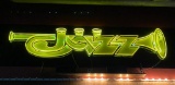 Custom Neon Jazz Trumpet Sign - Huge, Approx. 12 Feet x 4 Feet w/ 2 Transformers, Massive Neon Sign