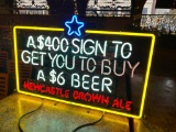 Newcastle Beer Neon Sign, A $400 Sign to Get You to Buy a $6 Beer