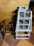 Lot of 3 High Chairs, Plus One Wooden High Chair