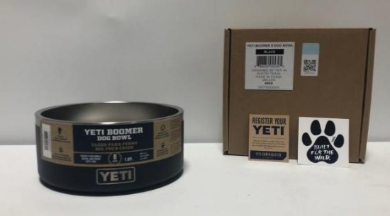 YETI Boomer 8 Dog Bowl, 8 Cups Black - New In Box, MSRP: $49.99