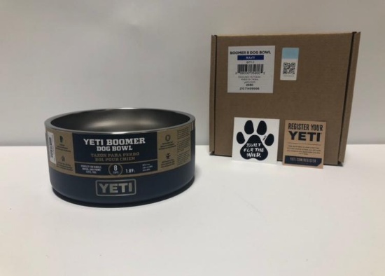 YETI Boomer 8 Dog Bowl, 8 Cups Navy - New In Box, MSRP: $49.99