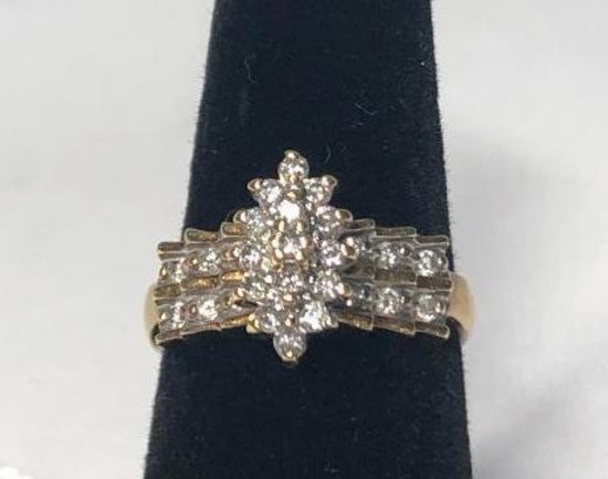 Vintage 14k Gold and Diamond Engagement Ring, 3.05 DWT