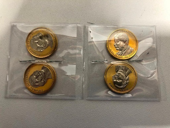 Lot of 4 Presidential One Dollar Coins