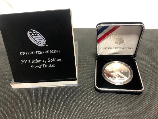 2012-W Proof Infantry Soldier Silver Dollar