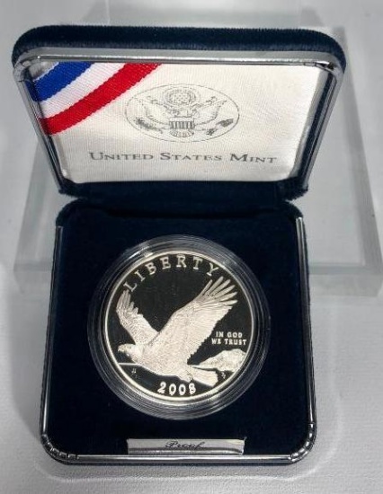 2008 Proof Bald Eagle Silver Dollar, 90% Silver