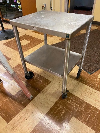 Heat Seal Rolling Stainless Steel Prep Table, Equipment Stand