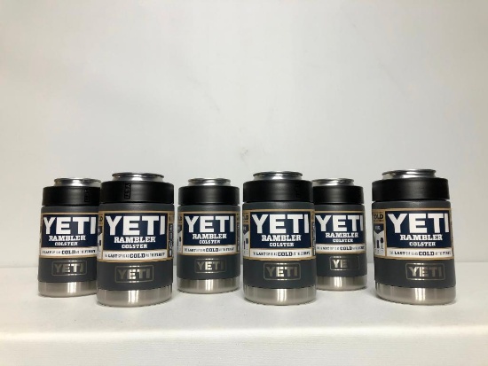 6 Pack YETI Rambler Colster Charcoal - New In Box, MSRP: $129.99