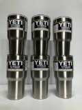 6 Pack, YETI Rambler 30oz Tumbler w/ Lid Stainless Steel - New In Box, MSRP: $210.00