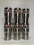 6 Pack, YETI Rambler 30oz Tumbler w/ Lid Stainless Steel - New In Box, MSRP: $210.00