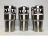 Lot of 3, YETI Rambler 30oz Tumbler Stainless Steel (x3), MSRP: $105.00