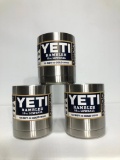 Lot of 3, YETI Rambler 10oz Lowball Stainless Steel (x3) MSRP: $60.00