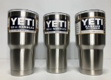 Lot of 3, YETI Rambler 30oz Tumbler Stainless Steel (x3), MSRP: $105.00