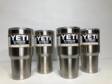 Lot of 4, YETI Rambler 30oz Tumbler Stainless Steel (x4), MSRP: $140.00