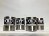 Lot of 4, YETI Rambler 10oz Lowball Stainless Steel (x4), MSRP: $80.00