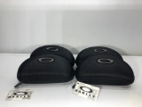 (4) Four Oakley Black Glasses Cases