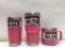 (3) Yeti Rambler 20oz Tumbler LE Pink, Yeti Rambler 30oz Tumbler LE Pink, Yeti Rambler 14oz Mug LE P