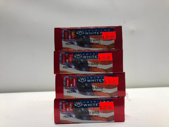 (4) Four Hornady American Whitetail 300 WIN MAG 150GR InterLock MSRP: $29.99