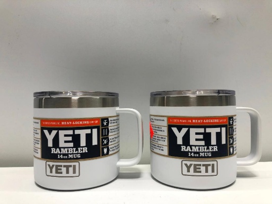 (2) Two Yeti Rambler 140z Mug White MSRP: $24.99