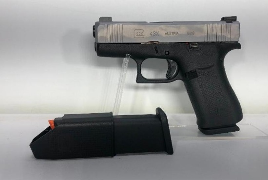 Glock G43X Amglo 9mm 9mm w/ Factory Case & 2 Magazines SN: BLLG746
