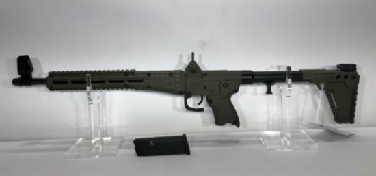 Keltec Rifle .40 Cal Glock 22 mags,15 Round Mag SUB 2000 Blued/Green Grip SN: F9889