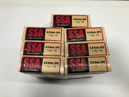 (7) Seven SSA 6.8 REM. SPC 110GR AB Ammunition