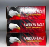 (3) Three American Eagle Pistol Cartridges 327 Federal Magnum 100 Grain MSRP: $29.99