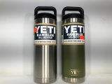 (2) Yeti 18oz Rambler Bottle Stainless Steel MSRP: $29.99, Yeti 18oz Rambler Bottle Olive Green MSRP