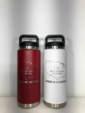 (2) Yeti 20oz Rambler Bottle Limited Edition Nebraska Strong White, Yeti 26oz Rambler Bottle Limited