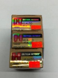 (3) Three Hornady Critical Defense 45 Auto 185GR MSRP: $29.99