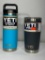 2 Items: Yeti 18oz Rambler Bottle Reef Blue, Yeti 20oz Tumbler Charcoal