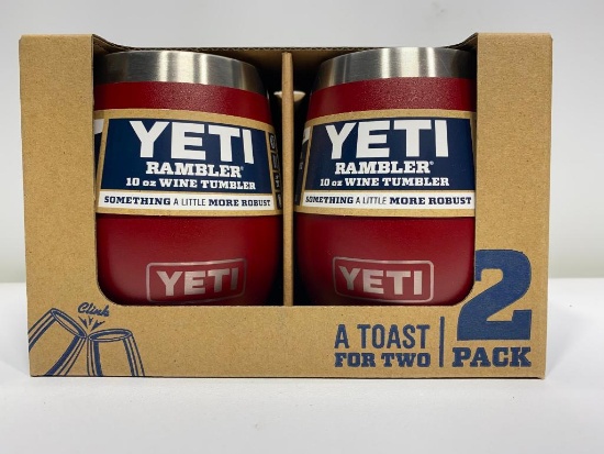 Yeti Wine Tumblers, 10oz, Gift Pack of Two, Brick Red