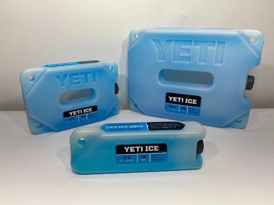 3 Sizes of Yeti Ice, 4lb, 2lb and 1lb - 3 Items