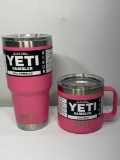 2 Items: Yeti 30oz Tumbler, 14oz Rambler Mug, Both Harbor Pink