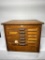 Primitive Oak Bulb Cabinet, Hamilton, 6 Drawers, Similar to Spool Cabinet, 21in x 21in x 18in