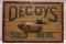 Wooden Duck Decoy Sold Here Sign 34.5