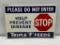Triple F Feeds Sign, 19.5in x 14in - Help Prevent Disease, Please Do Not Enter