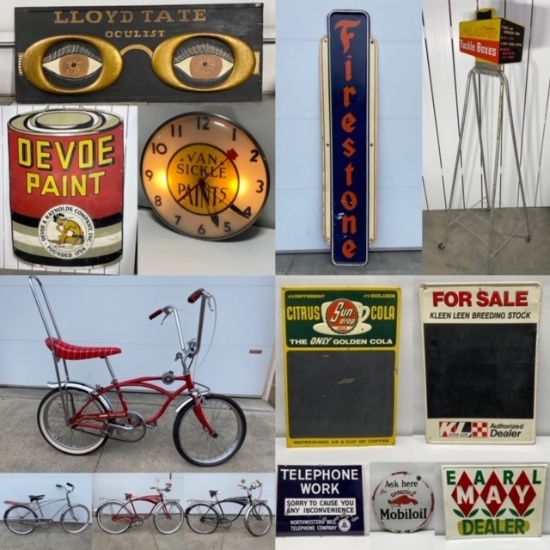 Fresh to Market Signs, Coin-Ops, Antiques Omaha