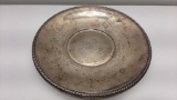 Sterling Silver Charger Dated 1944, 643 Grams .925 Sterling, H Monogram