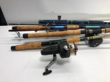 Lot of Vintage Fishing Rods and Reels