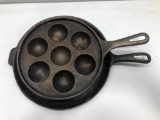 Griswold Abelskiver and Wagner Handled Griddle