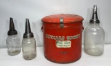 Glass Motor Oil Dispensers and Picnic Cooler Bucket