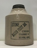 Stone Red Wing Mason Fruit Jar Union Stoneware Co. with Zinc Lid