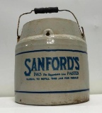 SANFORD'S Inks Stoneware Jar w/ Lid