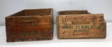 Lot of 2 Wooden Ammo Crates, Remington